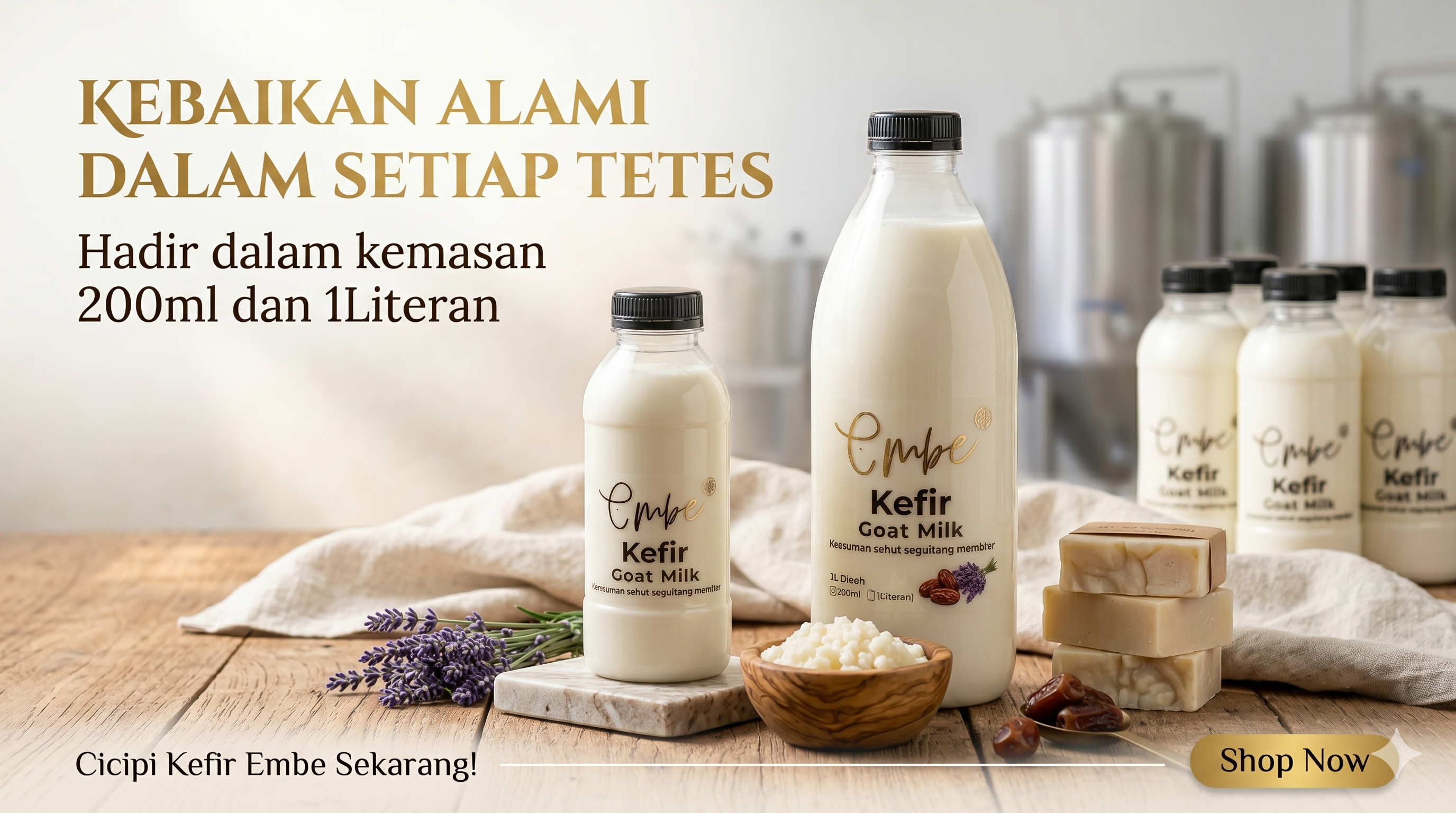 Hero produk kefir goat milk Embe